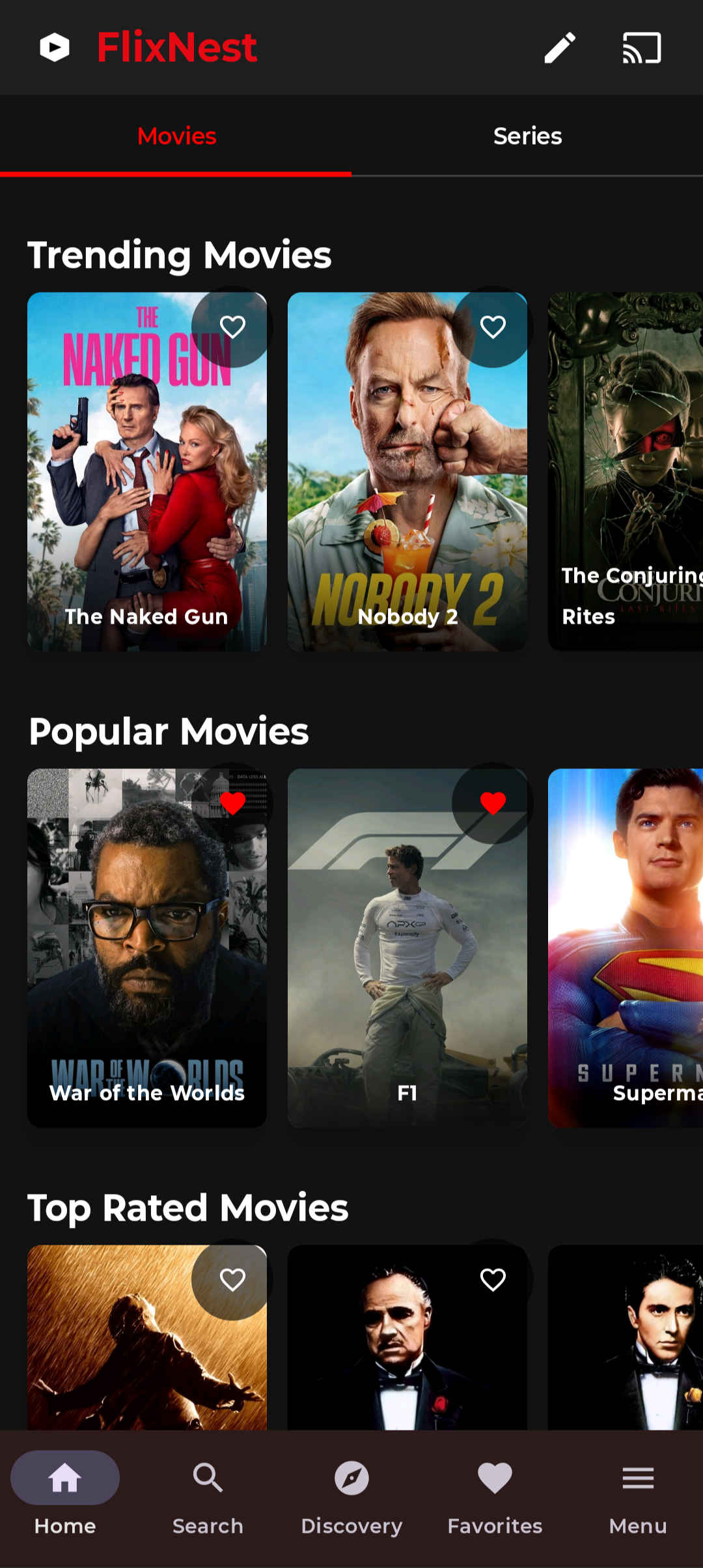 FlixNest Mobile App Screenshot
